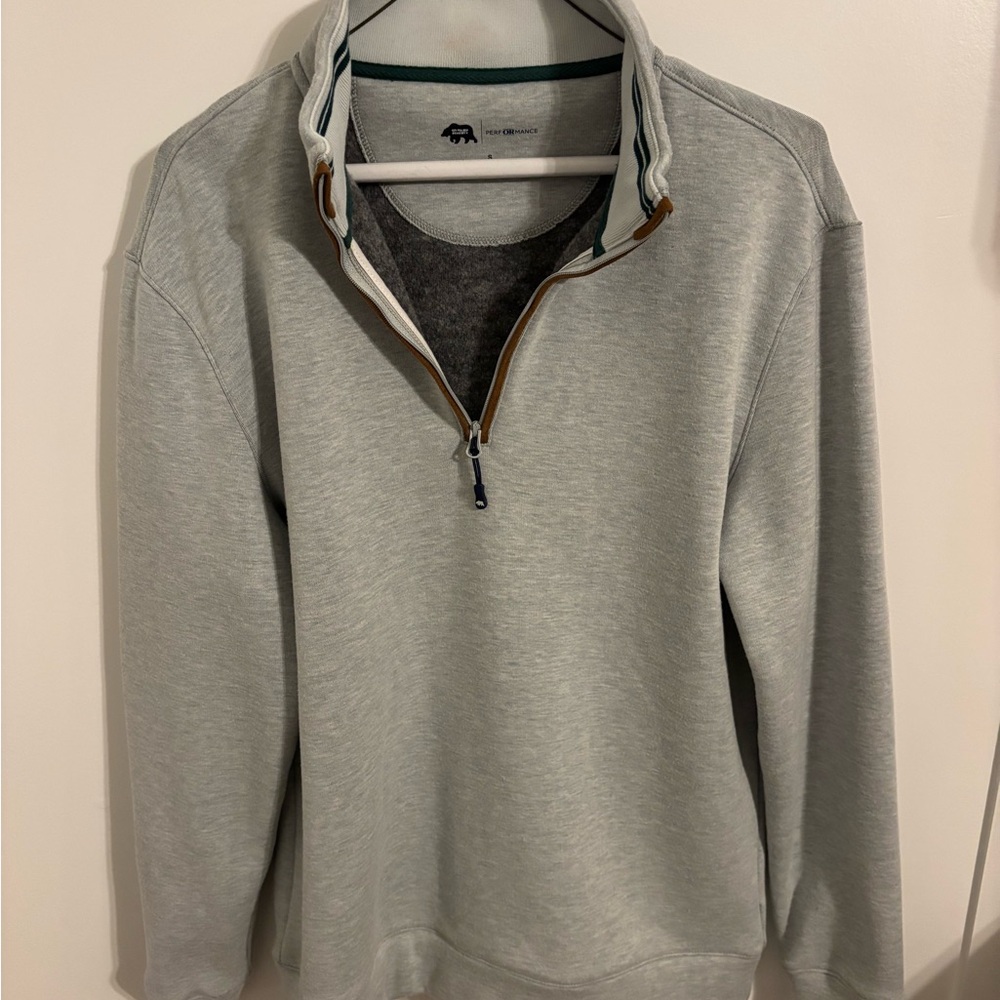 Men's Gray Half-Zip Sweater